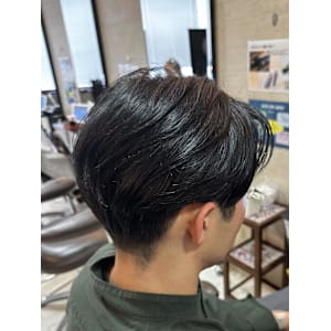 30代大人男性マッシュ×センターパートニュアンスパーマ