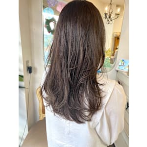 色っぽ大人ミディアムロングレイヤー簡単くびれヘア赤羽美容室