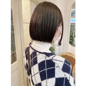 赤羽2024人気ぱつっとボブトーンダウン秋カラー