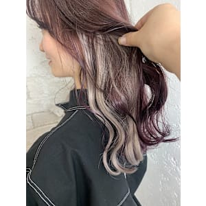 イヤリングカラーダブルカラー池袋韓国ヘア