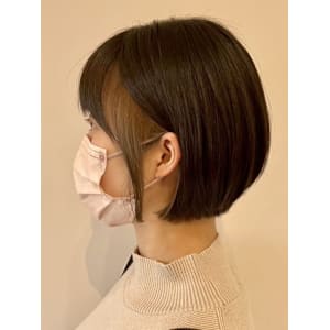 大人ショートボブショートカットココアアッシュくびれミディ