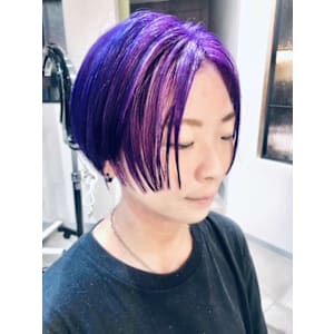 グラデーションボブ×デザインカラー