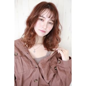 大人可愛いボブに【シースルーバング】