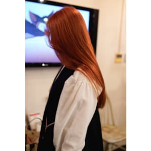 ロング×オレンジカラー