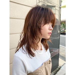 《お客様スタイル14》サイドレイヤー×ニュアンスパーマ