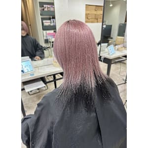 ホワイトピンクエンドカラー ダブルカラー 成増