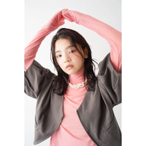 くびレイヤーエモージュ前髪モテベージュレイヤーミディ【立川】