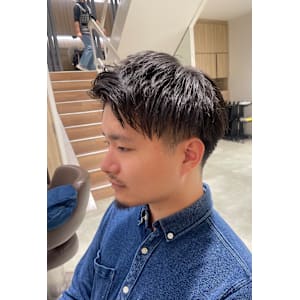 三軒茶屋_メンズ_ショート_刈り上げ_アップバング_ビジネス