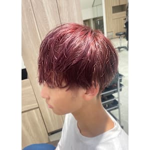 三軒茶屋_メンズ_メンズカット_マッシュ_ピンク_ピンクヘア
