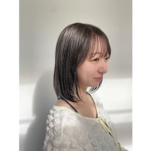 【SOLVER 佐藤】ボブ×透明感グレージュ