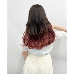 ピンクグラデーションブラウン