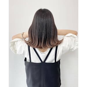 ブラウングラデーションロブ