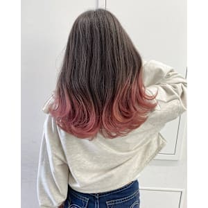 ピンクアッシュグラデーション