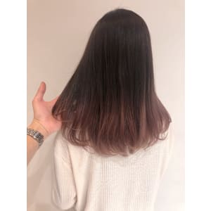 スモーキーピンクグラデーション