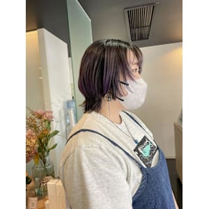 【フウカ】顔周りまで可愛いウルフボブ