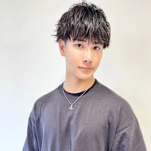 ２ブロック　ワイルド　パーマ　メンズ　大須