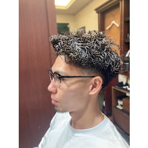 MEN'Sツーブロックフェードbarberスタイルメンズ