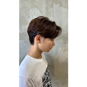 メンズツーブロック韓国マッシュカットニュアンスパーマ