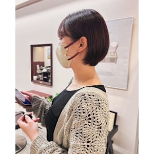 【Look at】ショートボブピンクブラウン顔まわり