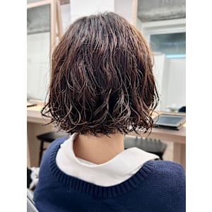 ボブパーマプードルパーマレイヤーパーマスパイラル奥東巧真