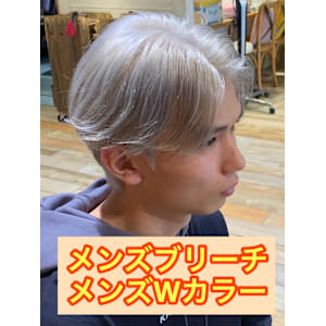 メンズカット/初ブリーチ/ダブルカラー韓国ヘアハイトーン