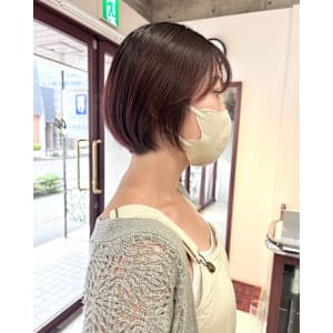 【Look at】丸みショートボブピンクブラウン