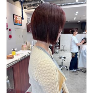 【Look at】ピンクラベンダー切りっぱなしボブ