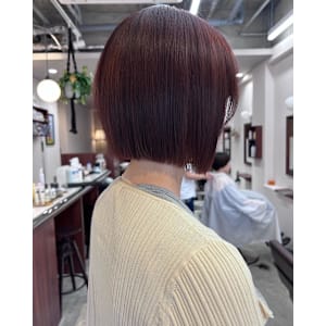 【Look at】ピンクラベンダー切りっぱなしボブ