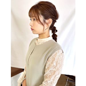 【MICHI 富田店　古作蓮】 ブラウンカラー ロング ヘア