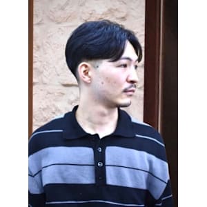 2ブロックナチュラルセンターパート/メンズカット/水道橋/