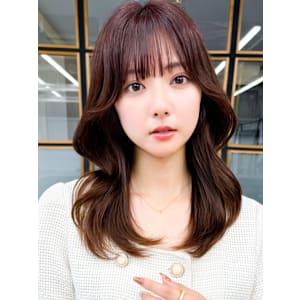 【艶感★シースルーバング】韓国ヘア20代30代ウェーブ巻き髪