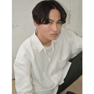 前下がりセンターパート