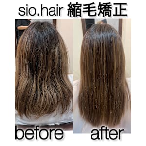 sio hairの縮毛矯正【リアルお客様ビフォーアフター】