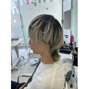 メンズウルフカット