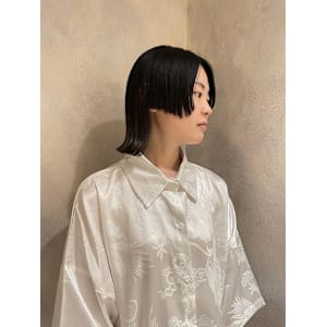 レイヤーカット×ウルフヘア×前髪なし×ボブ×横浜×20代