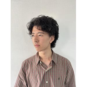 メンズミディアム/メンズウルフ/くせ毛活かしカット/元町 - AO。【アオ】掲載中