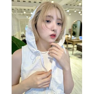 ハイトーン/ケアブリーチ/ブロンド/くびれ/フェイスレイヤー