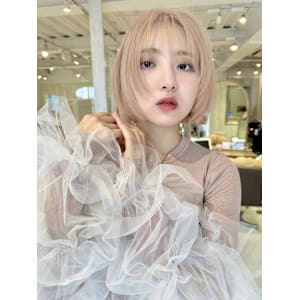 ハイトーン/ボブ/ケアブリーチ/フェイスレイヤー