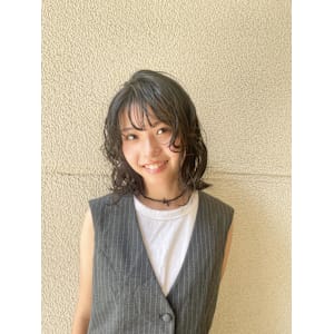 ロブパーマ/パーマヘア/レイヤーカット