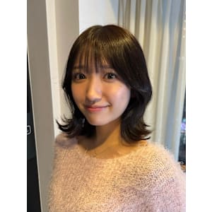 くびれボブ/韓国ボブ/くびれ巻き/ミディアムボブ