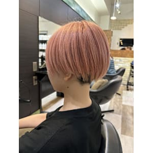 前髪/ピンクベージュ/こなれミディ/イメチェン