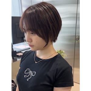 short bob  × lavender