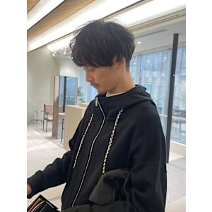 ベリーショート/ダークアッシュ/ニュアンスパーマ/栄/久屋