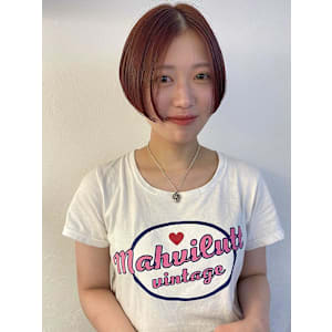 ミニボブショート/レッド/ハンサムショート_下北沢