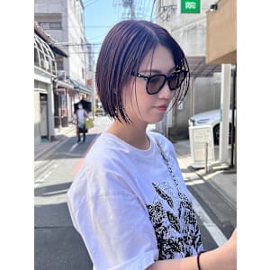 時短スタイリングぷつっとボブ/大人ボブ/前下がりボブ/京都ボ