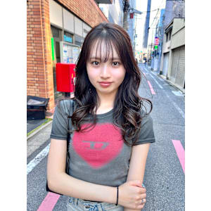 ワンホンヘア/韓国ヘア/透明感ダークグレージュ/レイヤーカッ