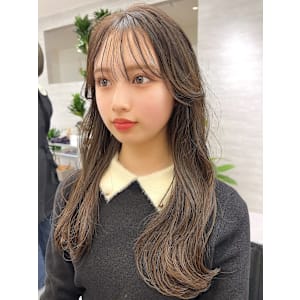 ★20代30代セミロングワンホン韓国スタイルなショコラアッシ