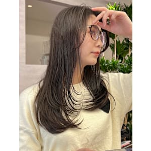 ★レイヤーロングセミディ姫カットワンカールシアーカラー