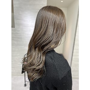 ★韓国愛され/艶カラー/オリーブベージュ/ワンホンヘア