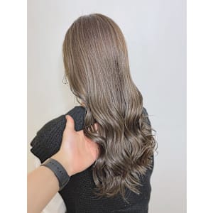 ★20代30代ロング愛されガーリーヴェールカラーオリーブベー